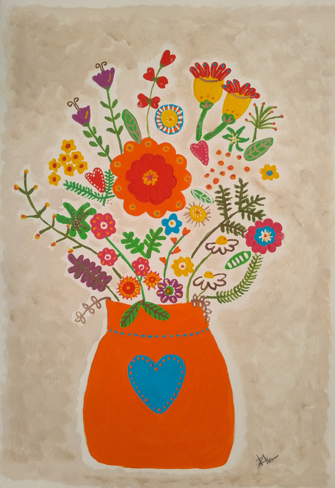 Vaso laranja e flores coloridas.jpg